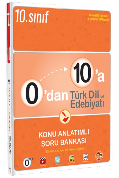 0'dan 10'a Türk Dili ve Edebiyatı Konu Anlatımlı Soru Bankası - Tonguç Yayınları