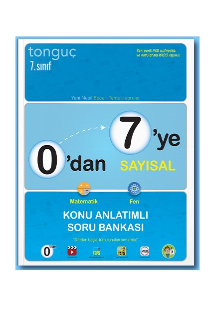 0'dan 7'ye SAYISAL Konu Anlatımlı Soru Bankası - Tonguç Yayınları