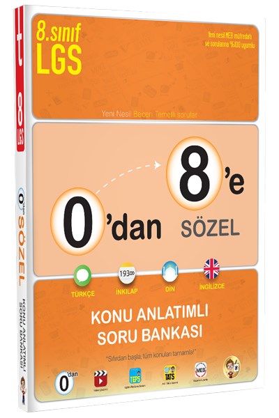 0'dan 8'e Sözel Konu Anlatımlı Soru Bankası - Tonguç Yayınları