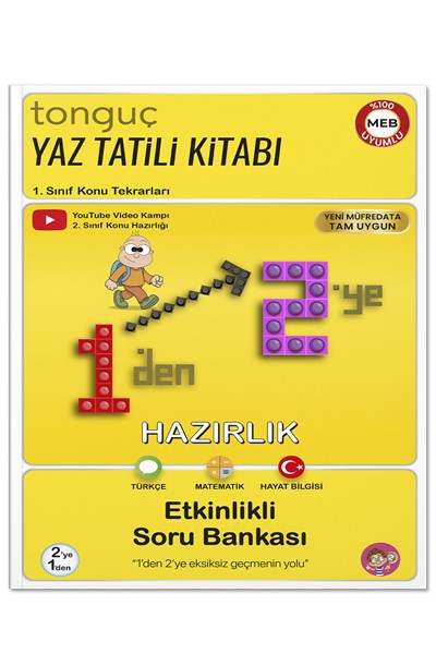 1\'den 2\'ye Hazırlık Kitabı -  Tekrar Eğitimi ve Ön Hazırlık - Tonguç Yayınları