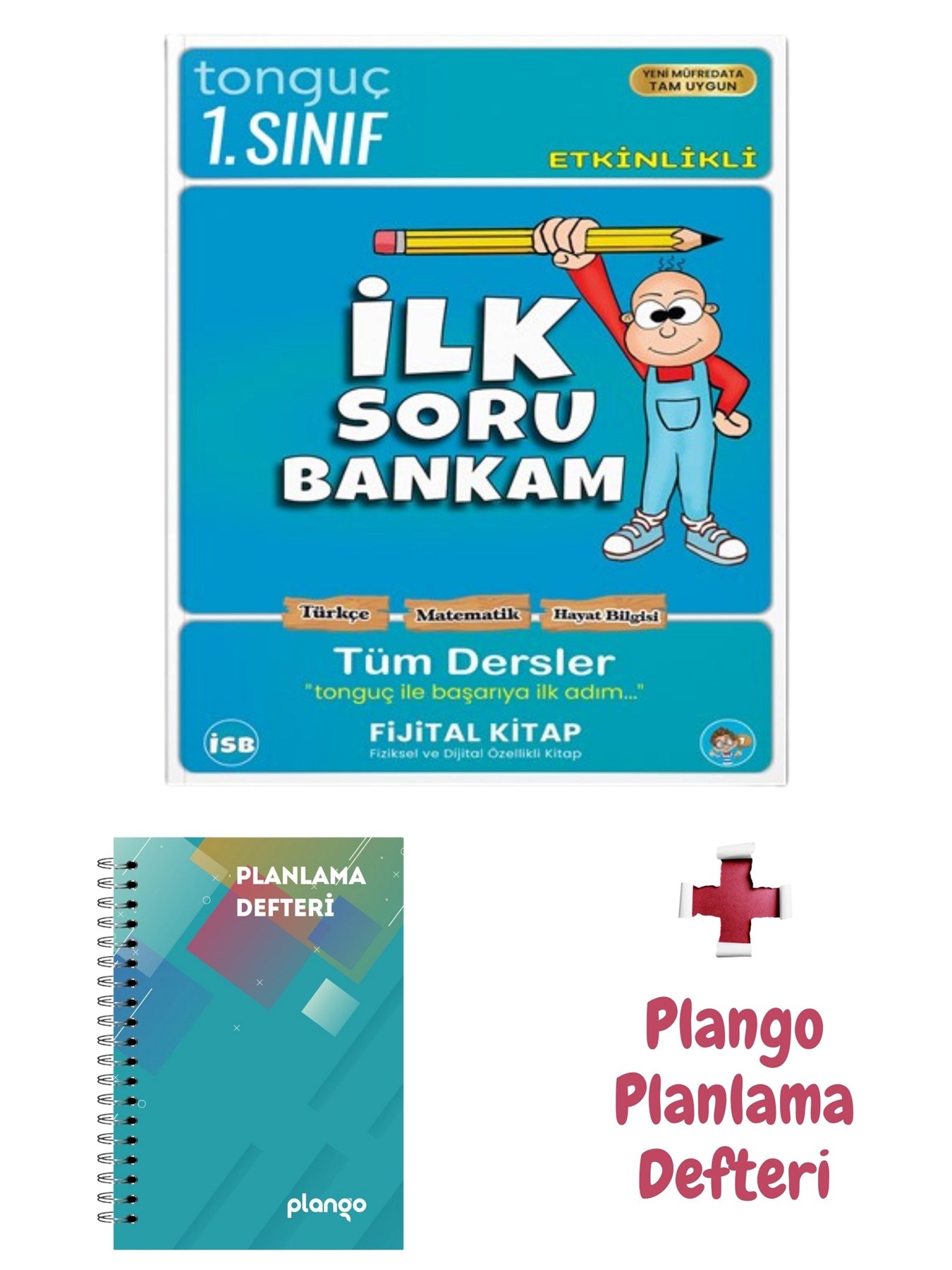 1. Sınıf Tüm Dersler Soru Bankası + Turkuaz Kare Planlama Defteri - Tonguç Akademi