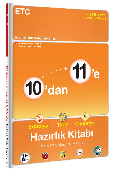 10'dan 11'e Edebiyat Tarih Coğrafya Hazırlık Kitabı - Tonguç Yayınları