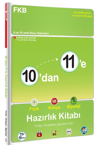 10'dan 11'e Fizik Kimya Biyoloji Hazırlık Kitabı - Tonguç Yayınları