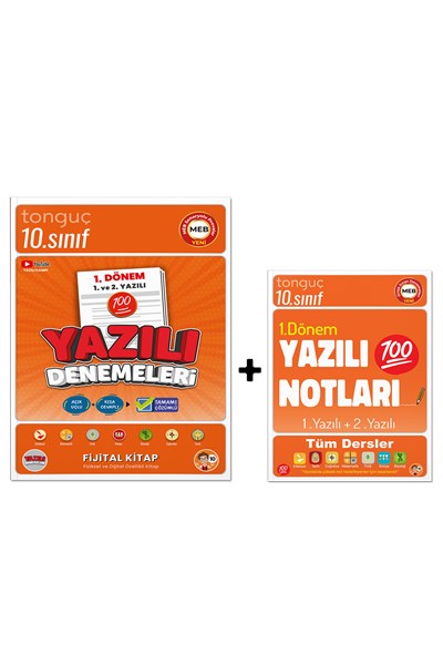 10. Sınıf 1. Dönem Yazılı Denemeleri Ve Yazılı Notları  Tonguç Yayınları