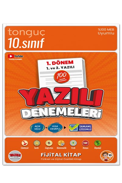 10. Sınıf Yazılı Denemeleri 1. Dönem 1 Ve 2. Yazılı  Tonguç Yayınları