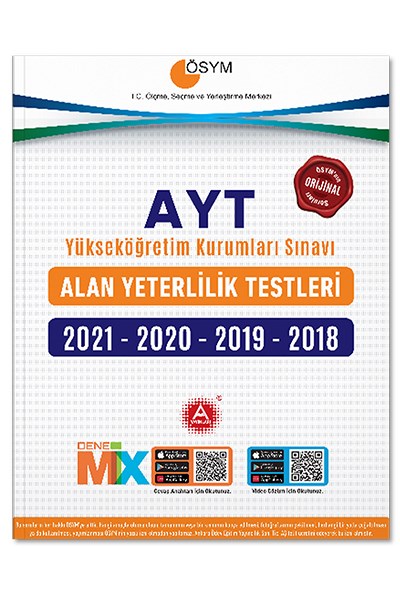 2021 2020 2019 2018 Ayt Tıpkı Basım Deneme Paketi