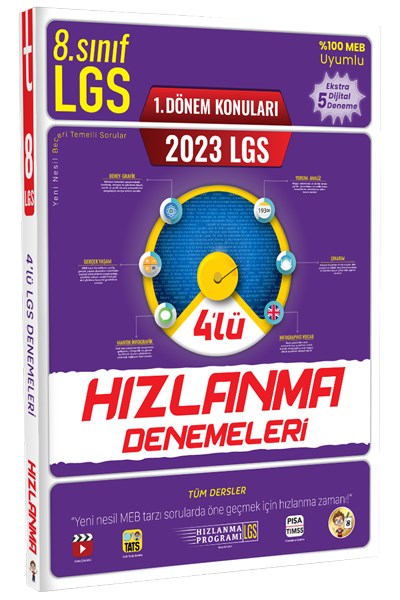 2023 LGS 1. Dönem 4'lü Hızlanma Denemeleri - Tonguç Yayınları