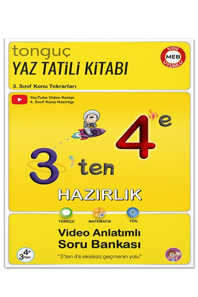 3\'ten 4\'e Hazırlık Kitabı - 3. Sınıf Konu Tekrarları - Tonguç Yayınları