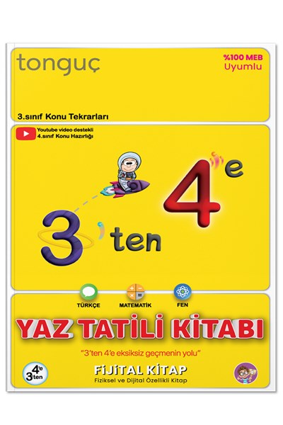 3'ten 4'e Hazırlık Kitabı - 3. Sınıf Konu Tekrarları - Tonguç Yayınları