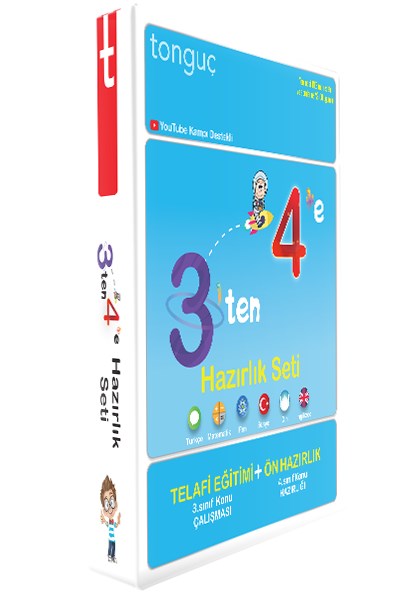 3'ten 4'e Hazırlık Seti - Telafi ve Ön Hazırlık Seti - Tonguç Yayınları