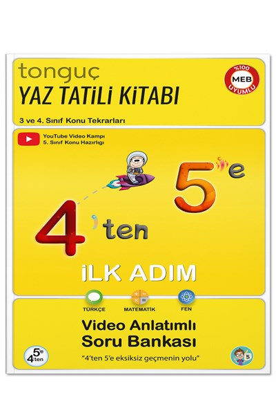 4\'ten 5\'e Hazırlık Kitabı - 3. ve 4. Sınıf Konu Tekrarları - Tonguç Yayınları