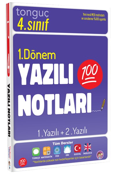 4. Sınıf Yazılı Notları 1. Dönem 1 Ve 2. Yazılı  Tonguç Yayınları