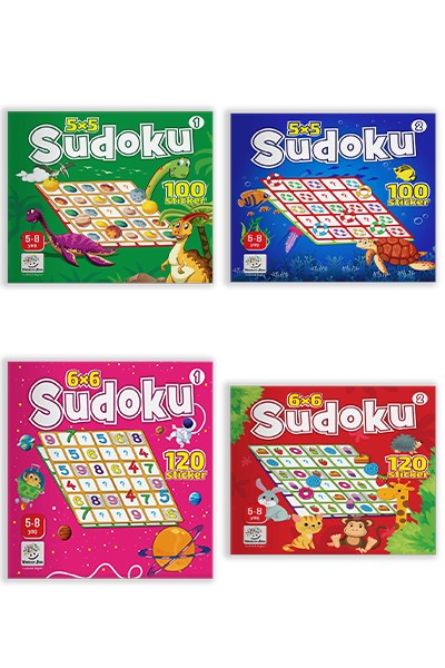58 Yaş Stickerlı Sudoku Seti  Dikkat Ve Zeka Geliştiren Bulmacalar  Yükselen Zeka