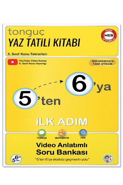 5\'ten 6\'ya Hazırlık Kitabı - 5. Sınıf Konu Tekrarları- Tonguç Yayınları