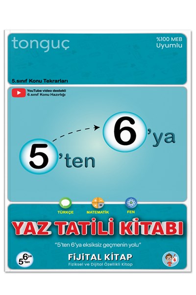 5'ten 6'ya Hazırlık Kitabı - 5. Sınıf Konu Tekrarları- Tonguç Yayınları