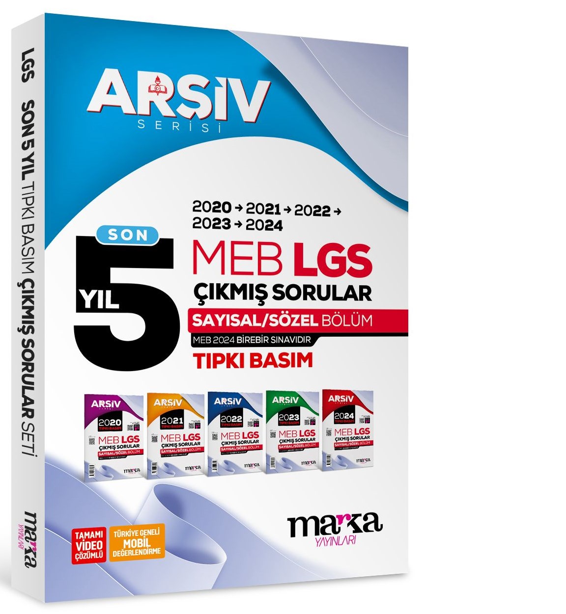 5 Yıllık LGS 8. Sınıf ARŞİV Serisi Tıpkı Basım Fasikül Fasikül Çıkmış Sorular - Marka Yayınları