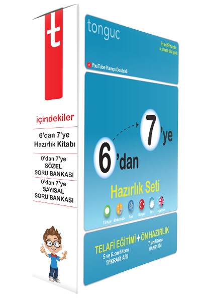 6'dan 7'ye Hazırlık Seti Konu Tekrarlı - Tonguç Yayınları