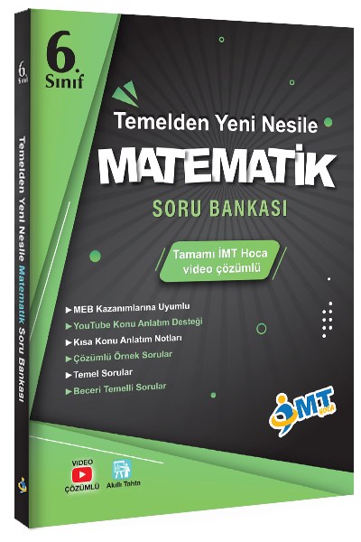 6. Sınıf İmt Matematik Temelden Yeni Nesile Soru Bankası  İmt Hoca