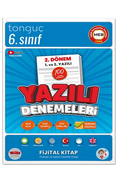 6. Sınıf Yazılı Denemeleri 2. Dönem 1 Ve 2. Yazılı  Tonguç Yayınları
