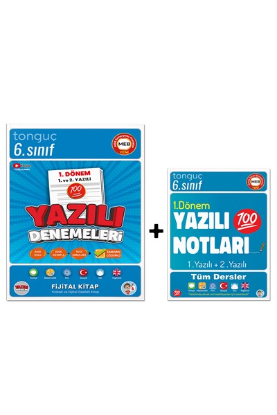 6. Sınıf Yazılı Denemeleri Ve Yazılı Notları 1. Dönem   Tonguç Yayınları