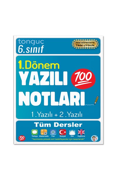 6. Sınıf Yazılı Notları 1. Dönem 1 ve 2. Yazılı Notları Konu Özetli - Tonguç Yayınları