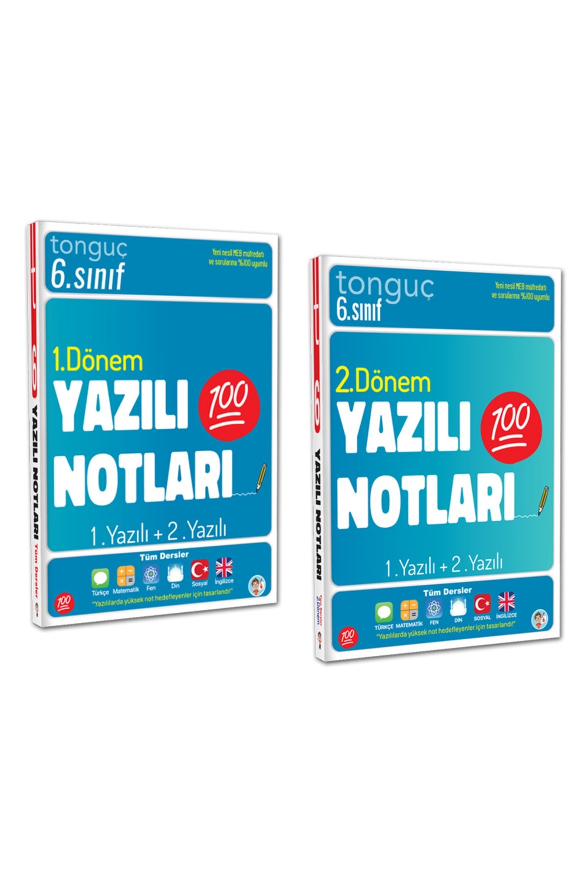 6. Sınıf Yazılı Notları Seti  2 Kitap  1. Ve 2. Dönem  1 Ve 2 Yazılı  Tonguç Akademi