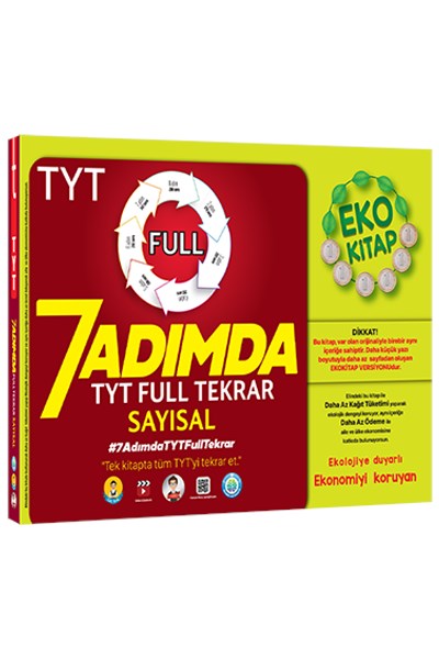 7 Adımda Tyt Full Tekrar Soru Bankası  Sayısal Eko  Tonguç Yayınları