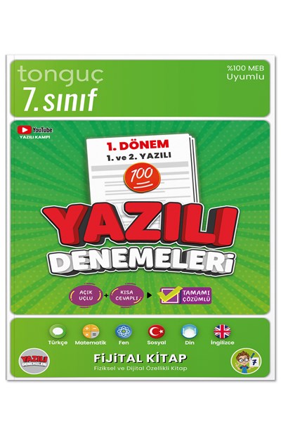 7. Sınıf Yazılı Denemeleri 1. Dönem 1 Ve 2. Yazılı  Tonguç Yayınları