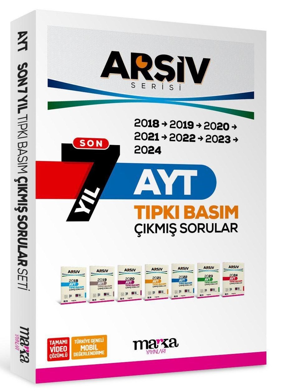 7 Yıllık AYT ARŞİV Serisi Tıpkı Basım Fasikül Fasikül Çıkmış Sorular - Marka Yayınları