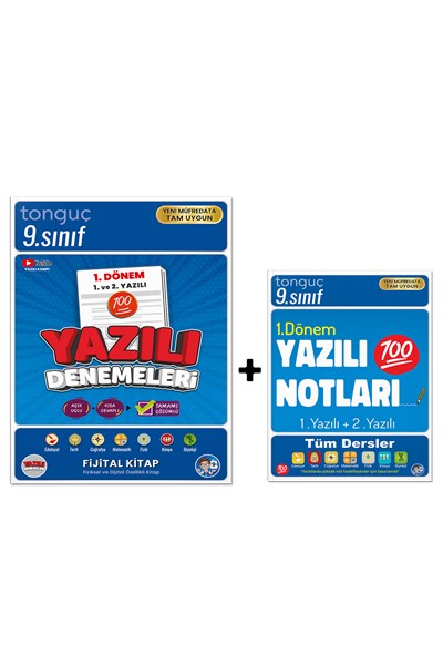 9. Sınıf Yazılı Denemeleri Ve Yazılı Notları 1. Dönem   Tonguç Yayınları