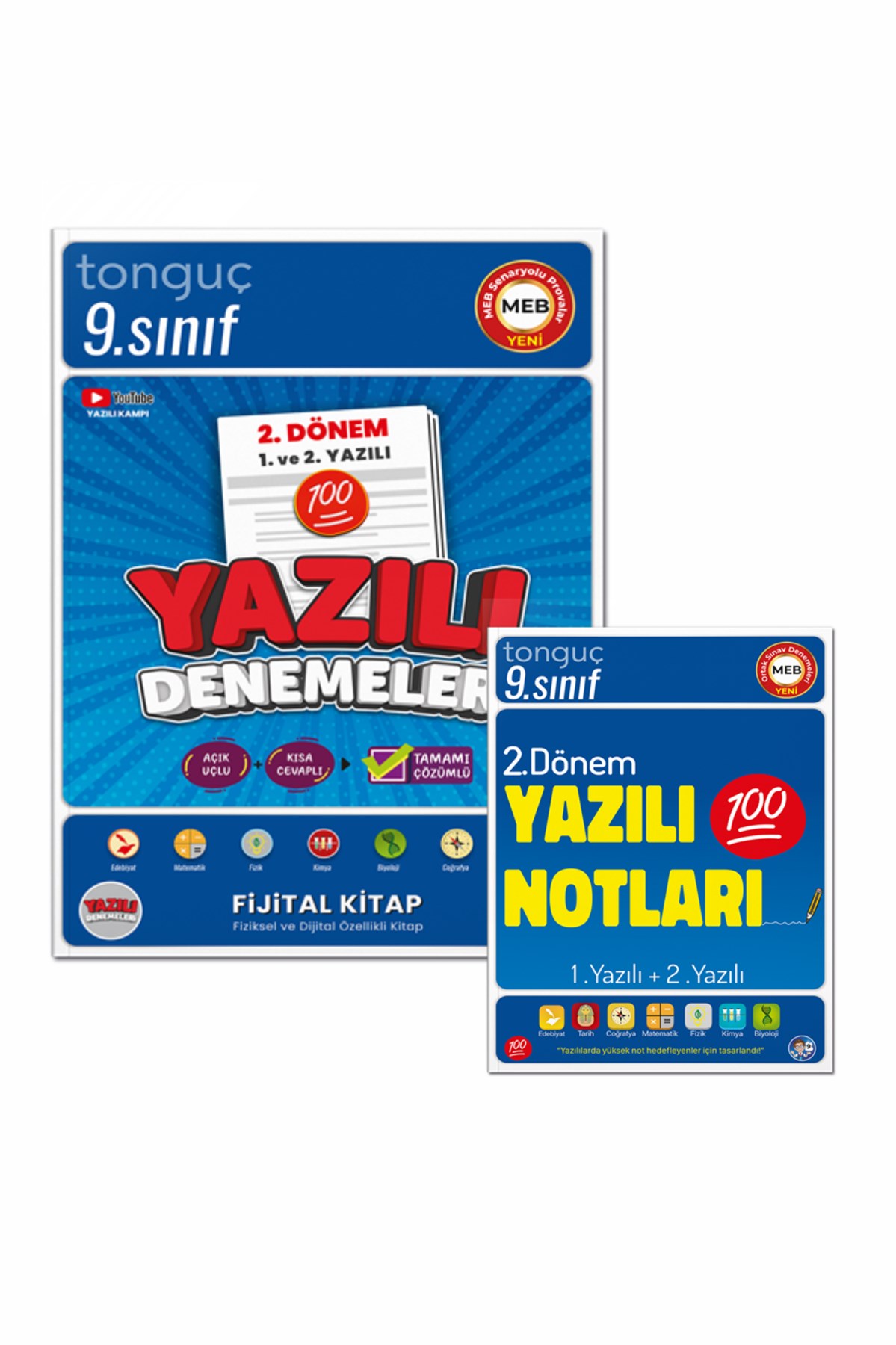 9. Sınıf Yazılı Notları Ve Denemeleri 2. Dönem 1 Ve 2. Yazılı 2 Ki̇tap  Tonguç Yayınları