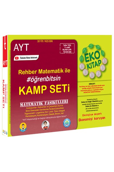 Ayt Matematik Fasikülleri Seti Eko  9 Fasikül  Kamp Seti  Tonguç Yayınları