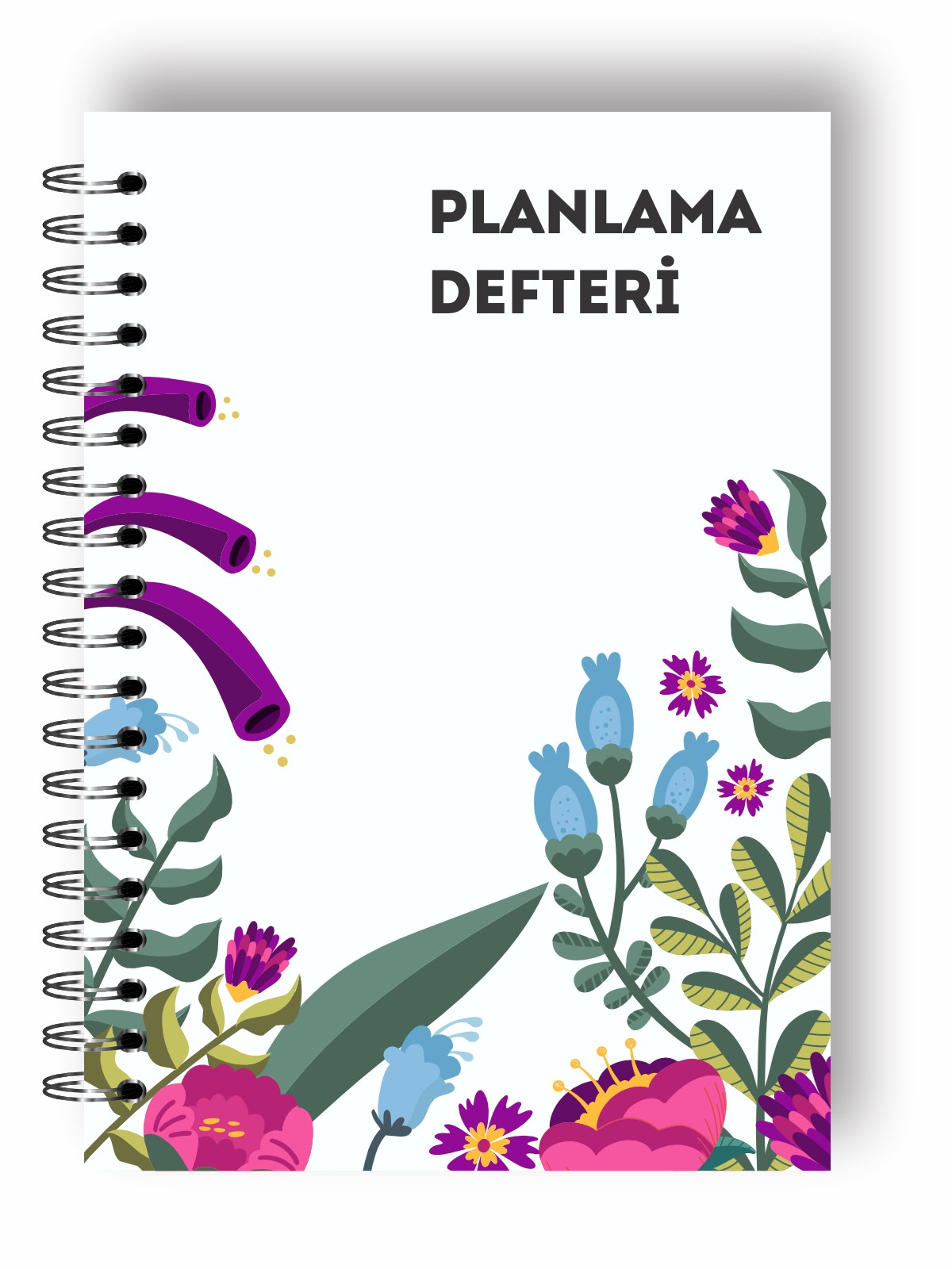 Çiçek Bahçesi Günlük Planlayıcı Defter  Daily Planner  Ders Çalışma Planlayıcı Defteri  Planlama