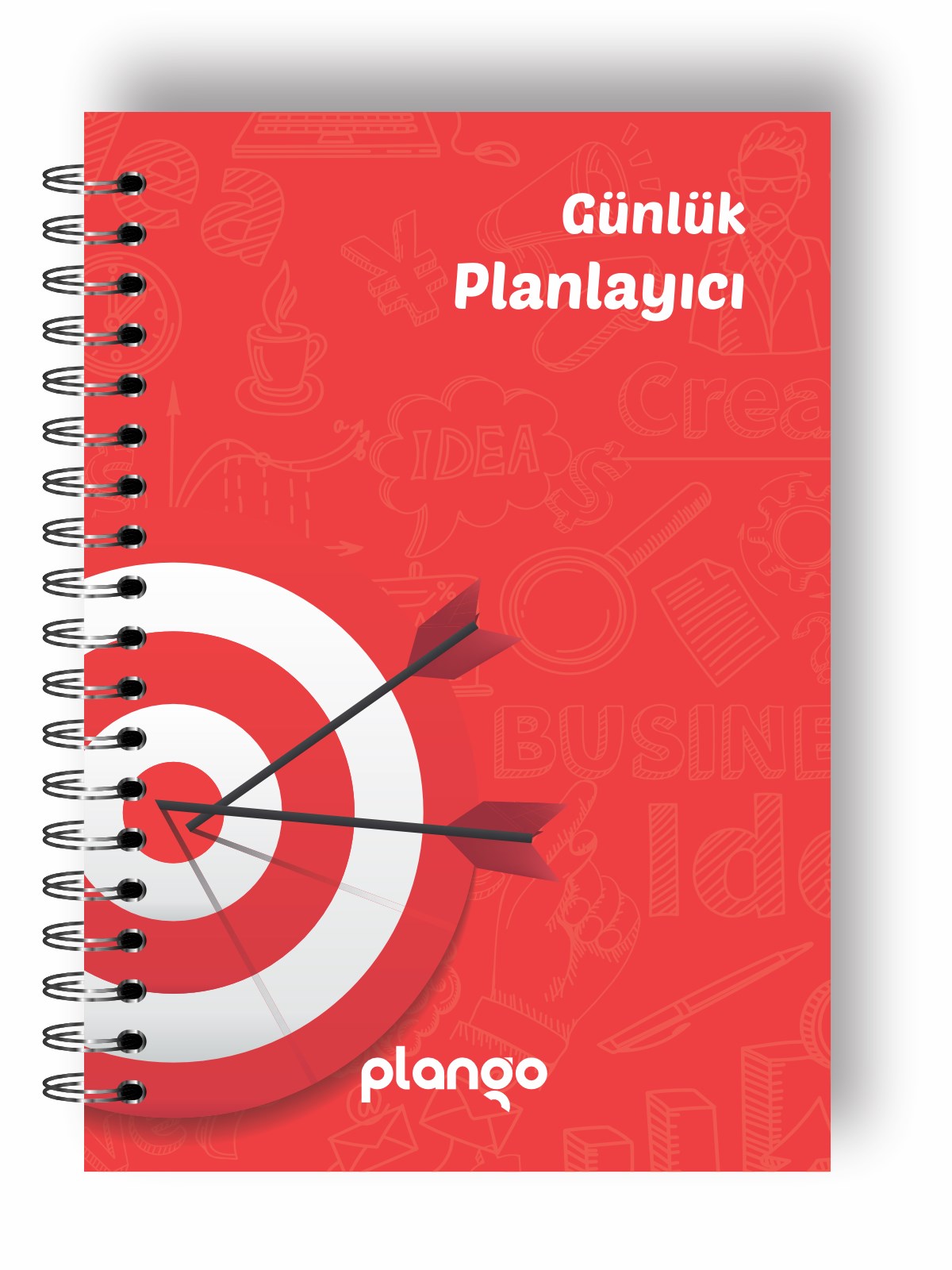 Kırmızı Hedef Günlük Planlayıcı Defter  Daily Planner  Ders Çalışma Planlayıcı Defteri  Planlama