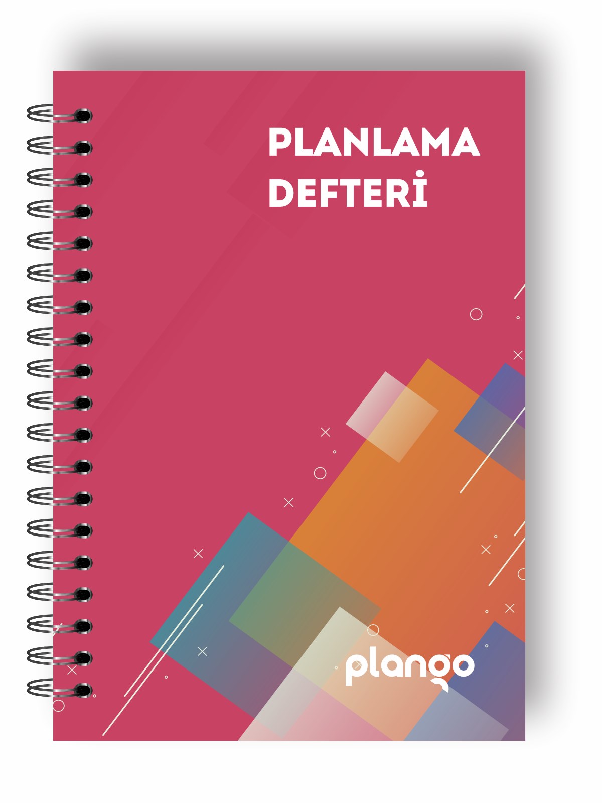 Kırmızı Kareler Günlük Planlayıcı Defter  Daily Planner  Ders Çalışma Planlayıcı Defteri  Planlam