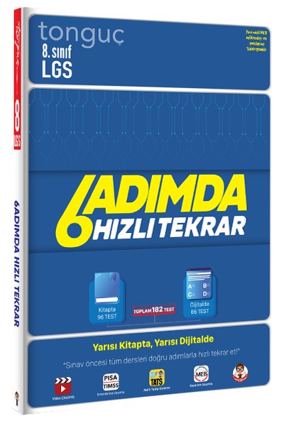 Lgs 6 Adımda Hızlı Tekrar Soru Bankası  Tonguç Yayınları