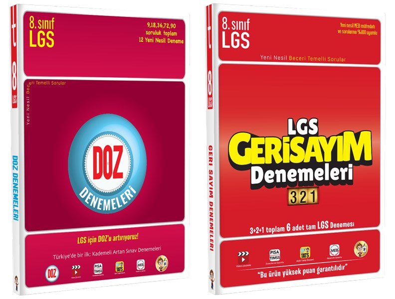 Lgs Geri Sayım Denemeleri 321 Ve Lgs Doz Denemeleri  2 Kitap  Tonguç Yayınları