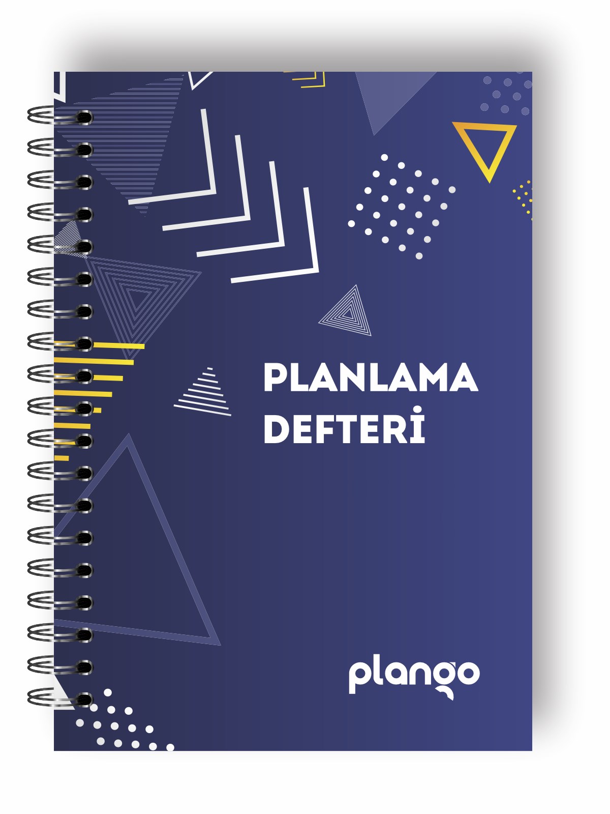 Mavi Üçgenler Günlük Planlayıcı Defter  Daily Planner  Ders Çalışma Planlayıcı Defteri  Planlama