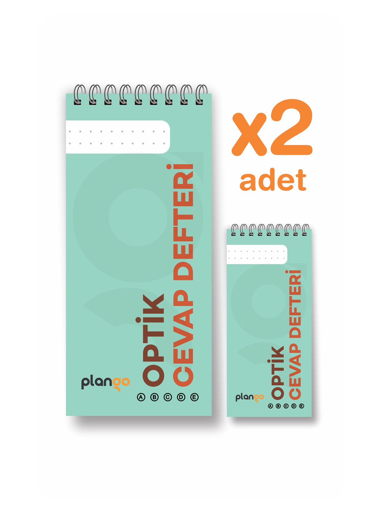 Optik Cevap Defteri YEŞİL (2 Adet - 100 Sayfa) Sınava Hazırlık Optik Form Defteri - Plango