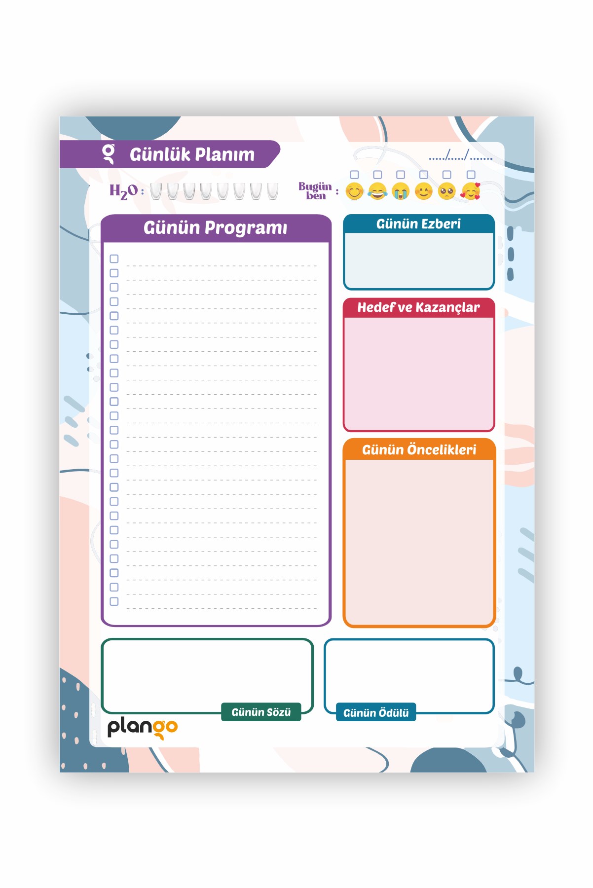 Plango Günlük Planlayıcı  Daily Planner  Ders Çalışma Planlayıcı  Planlama Defteri