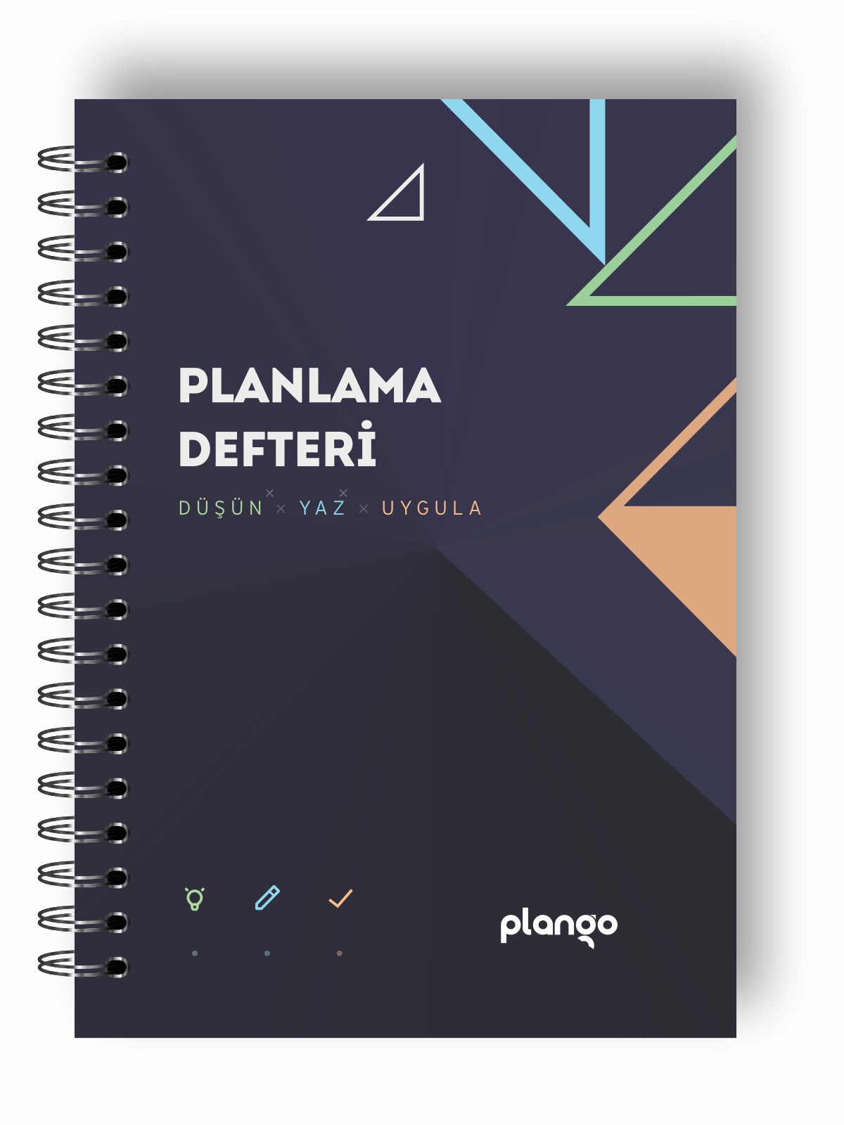 Siyah Lacivert Günlük Planlayıcı Defter  Daily Planner  Ders Çalışma Planlayıcı Defteri  Planlama
