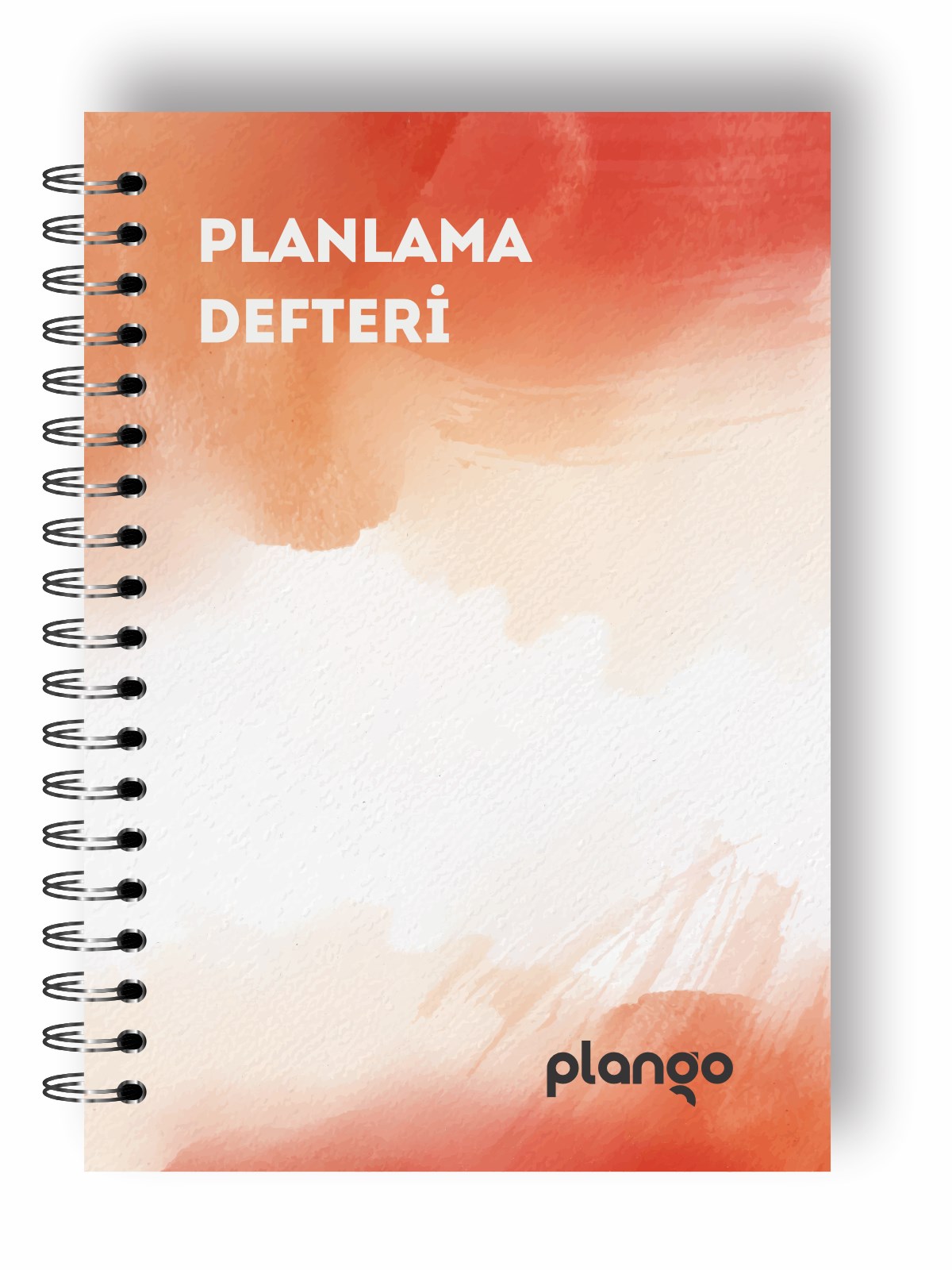 Turuncu Suluboya Günlük Planlayıcı Defter  Daily Planner  Ders Çalışma Planlayıcı Defteri  Planla