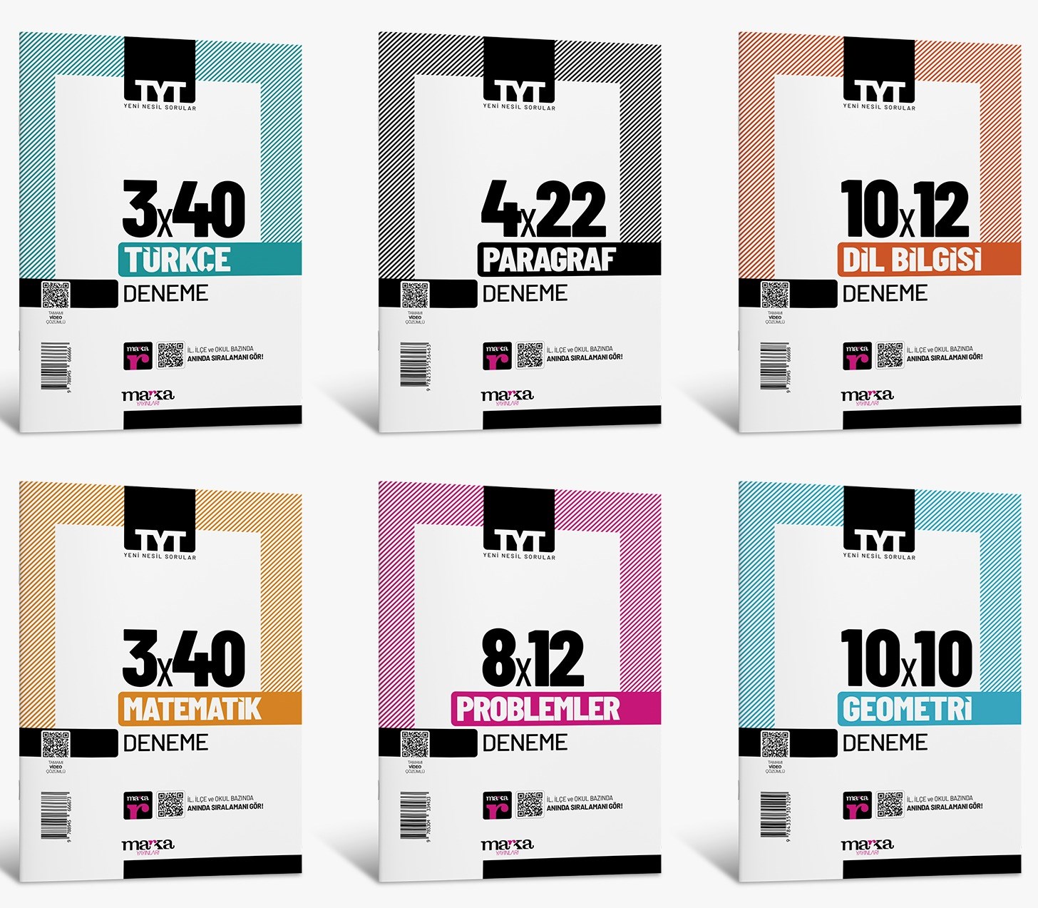 Tyt Türkçe  Matematik Branş Deneme Seti (6 Kitap)  Marka Yayınları