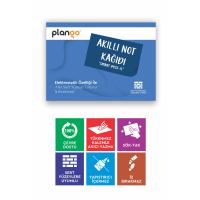 MAVİ - Elektrostatik Akıllı Not Kağıdı Yapışkansız Post-it 7x10cm - 50 Sayfa - Plango