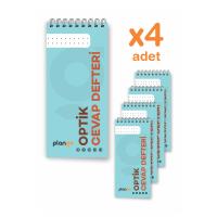 Optik Cevap Defteri TURKUAZ (4 Adet - 200 Sayfa) Sınava Hazırlık Optik Form Defteri - Plango