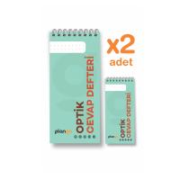 Optik Cevap Defteri YEŞİL (2 Adet - 100 Sayfa) Sınava Hazırlık Optik Form Defteri - Plango