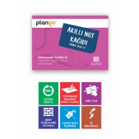 PEMBE - Elektrostatik Akıllı Not Kağıdı Yapışkansız Post-it 7x10cm - 50 Sayfa - Plango