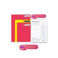 Plango Siyah - Beyaz Çek Kopar Günlük Planlayıcı - Ders Çalışma Planlayıcı