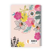 Renkli Çiçekler Spiralli Günlük Planlama Defteri - 100 Sayfa - 17x24 Planlayıcı Defter