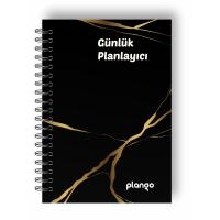 Siyah Gold Günlük Planlayıcı Defter Daily Planner Ders Çalışma Planlayıcı Defteri Planlama D